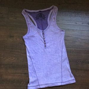 We the free purple Henley racerback tank
